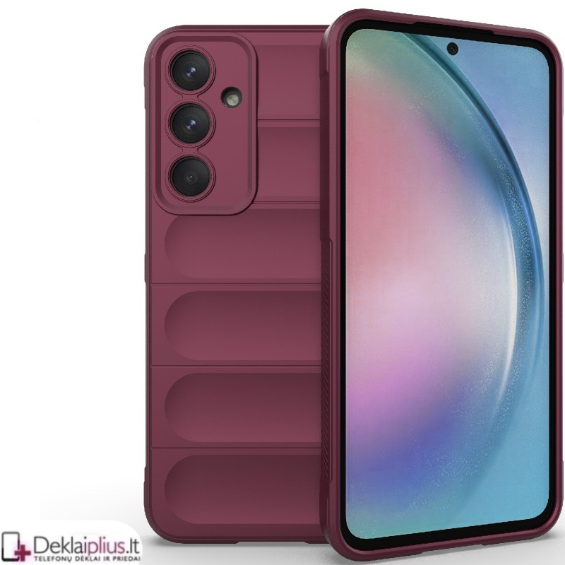 Magic Shield guminis dėklas - bordo spalvos (Samsung A55 5G) Magic Shield guminis dėklas - bordo spalvos (Samsung A55 5G)